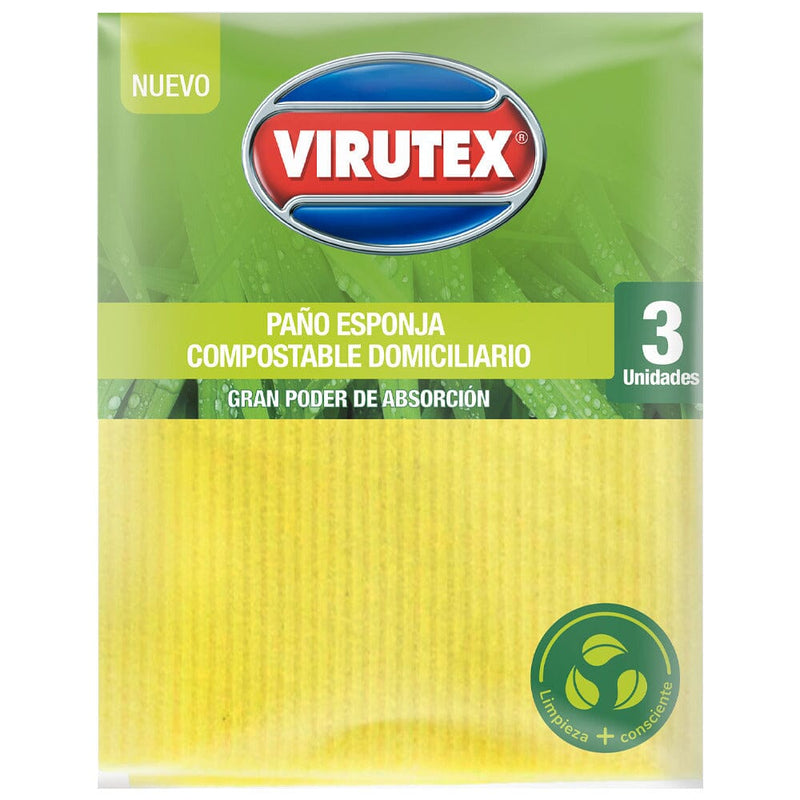 Paño Cocina Multipaño Spongi Absorbente 3 Un ASEO Y LIMPIEZA VIRUTEX 