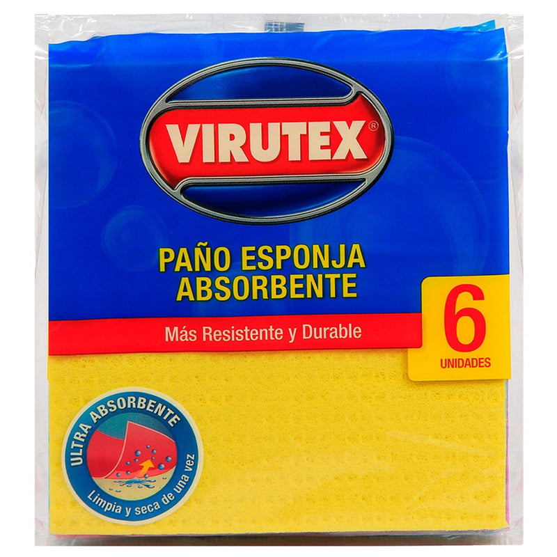 Paño Cocina 6 Un Esponja Spongi ASEO Y LIMPIEZA VIRUTEX 