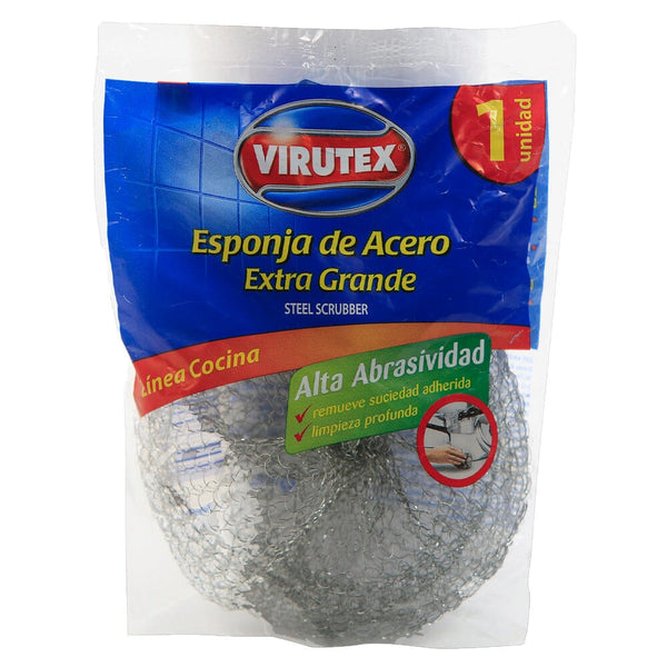 Esponja Acero Aluminio Extra Grande Para Olla ASEO Y LIMPIEZA VIRUTEX 