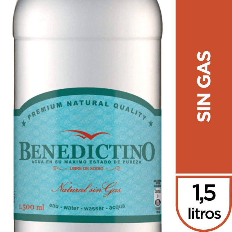 Agua Purificada Natural Sin Gas 1.5 Lt ALIMENTOS BENEDICTINO 