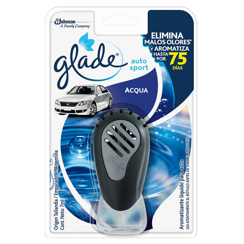 Aromatizante Líquido Para Auto Autosport 7ml Acqua Con Aparato ASEO Y LIMPIEZA GLADE 