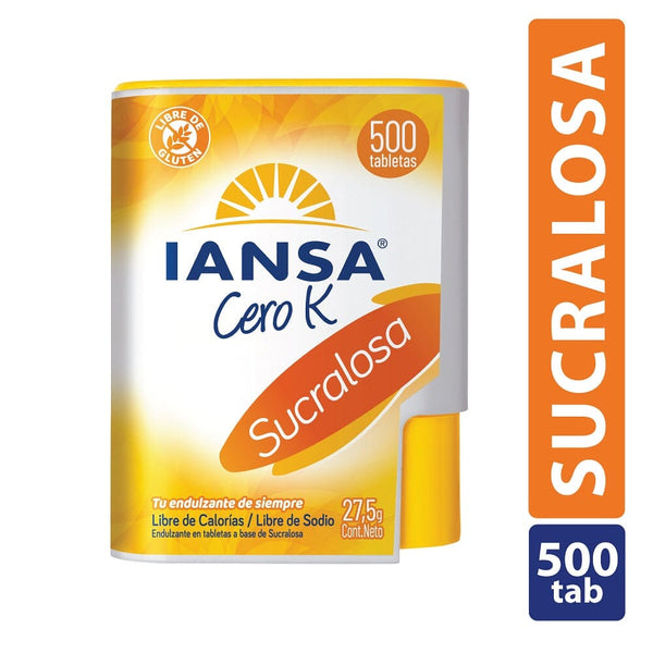 Endulzante En Tabletas Sucralosa 500 Un Cero K ALIMENTOS IANSA 