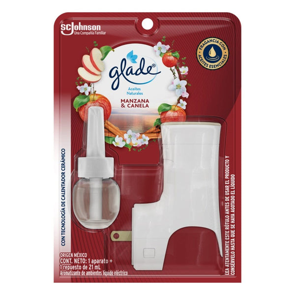 Desodorante Ambiental Electrico 21 Ml Con Aparato Manzana Canela ASEO Y LIMPIEZA GLADE 