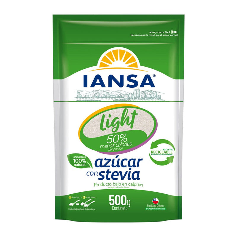 Azúcar Light Stevia 500 gr ALIMENTOS IANSA 
