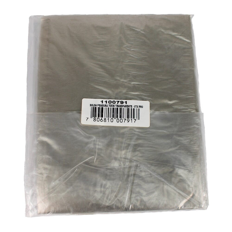 Bolsa Basura Plana 70X90 10 Un Transparente ASEO Y LIMPIEZA VIRUTEX 