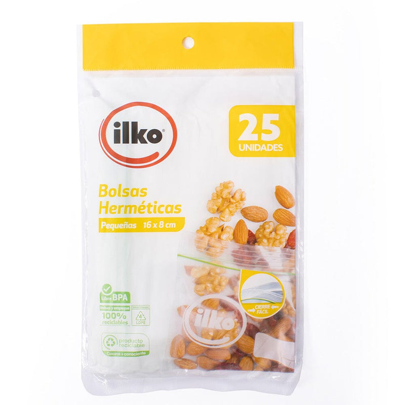 Bolsa Hermética Snack 25 Un 16 X 8 Cm HOGAR ILKO 