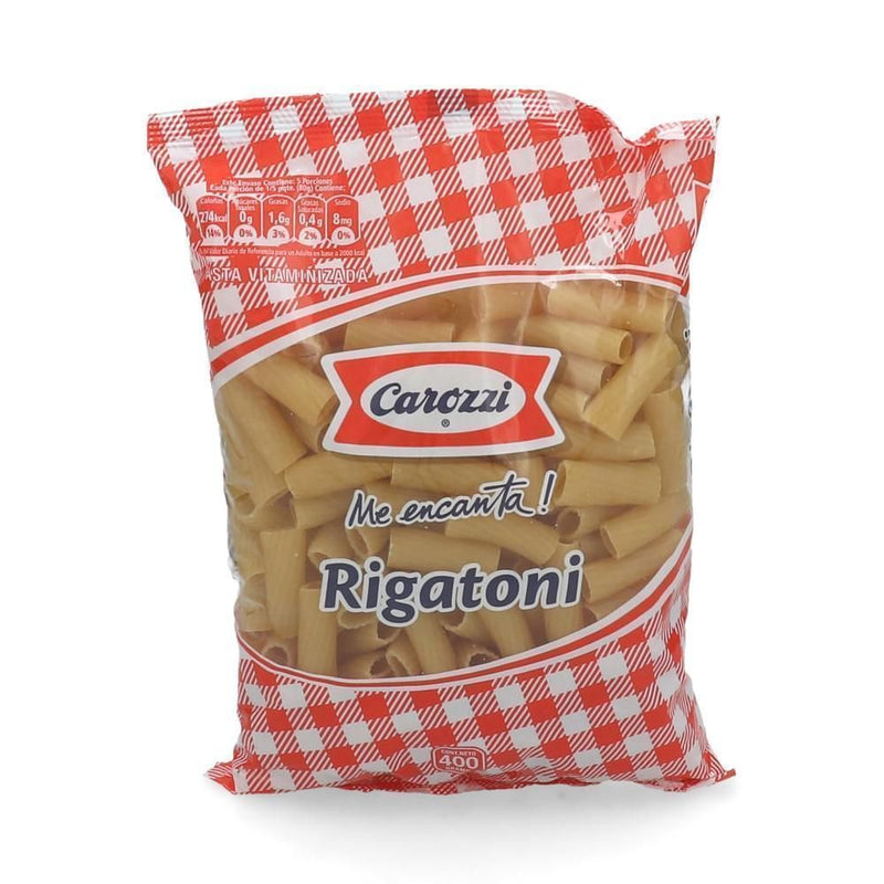 Fideo Rigatoni Bolsa 400 Gr CAROZZI 