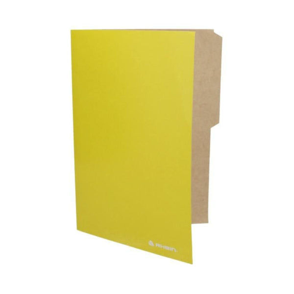 Carpeta Cartulina Pigmentada Oficio Amarillo Brillante Con Pestaña RHEIN 
