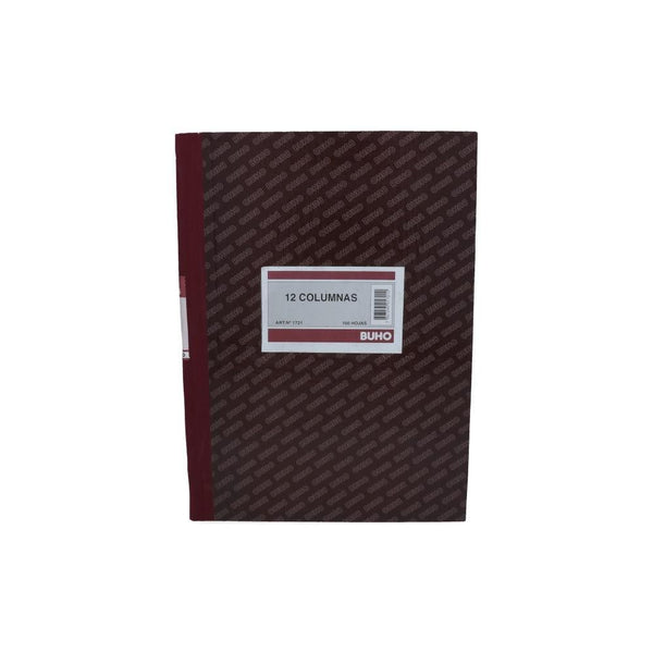 Libro Contable 12 Columnas 1721 100 Hojas BUHO 