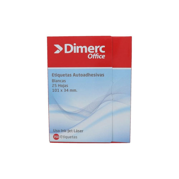 Etiqueta Inkjet/Laser 101 X 34 Mm 350 Un DIMERC Blanco 