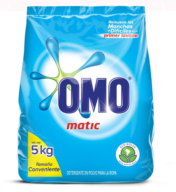 Detergente Polvo Matic Multiaccion Bolsa 5 Kg OMO 