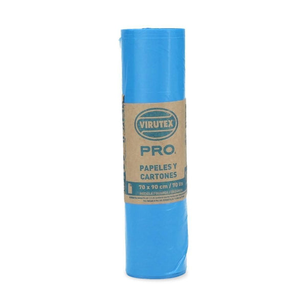 Bolsa Basura Rollo 70 X 90 10 Un Azul VIRUTEX 