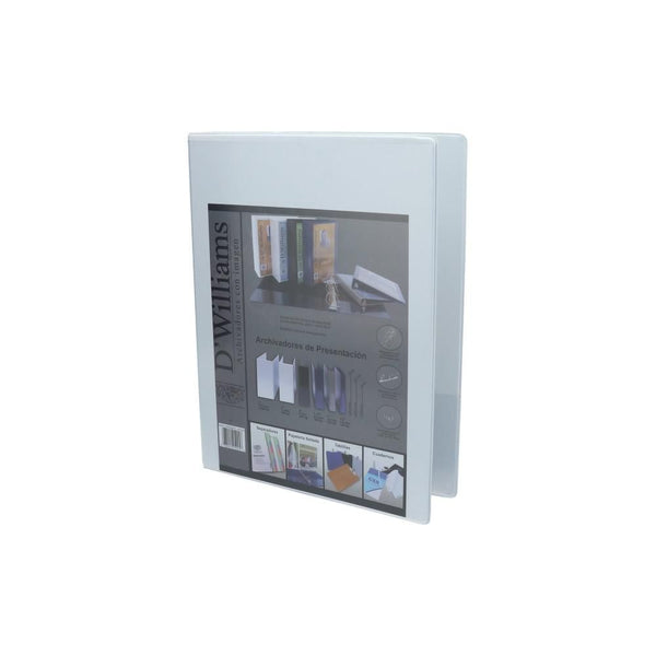 Archivador Catalogo Oficio 2 Aros 1.0'' Blanco 250 Hojas D WILLIAMS Blanco 