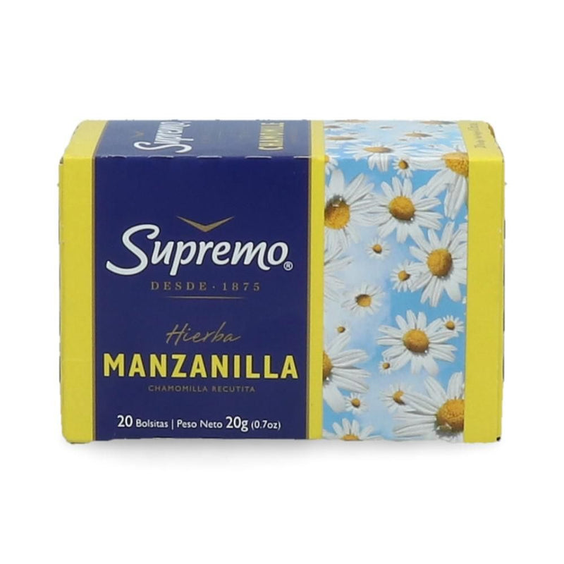 Te Hierbas Manzanilla 20 Bolsas SUPREMO 