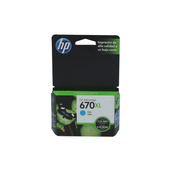 Cartucho Tinta 670Xl Cz118Al Cyan 3525/4615/4625/55 HP 