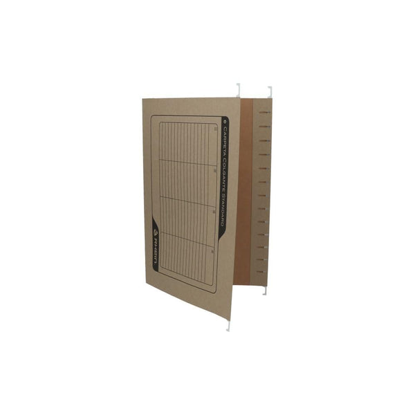 Carpeta Colgante Fleje Metal Kraft 300 RHEIN Café 