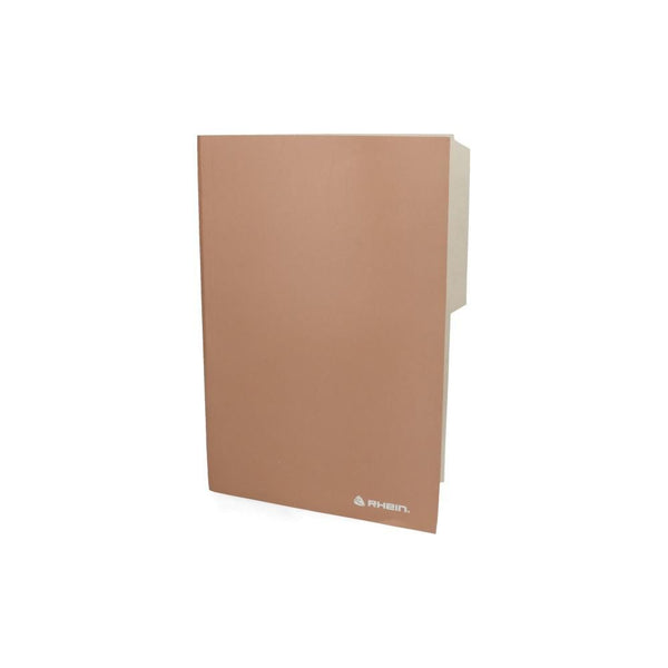 Carpeta Cartulina Pigmentada Oficio Beige Brillante Con Pestaña RHEIN Café 