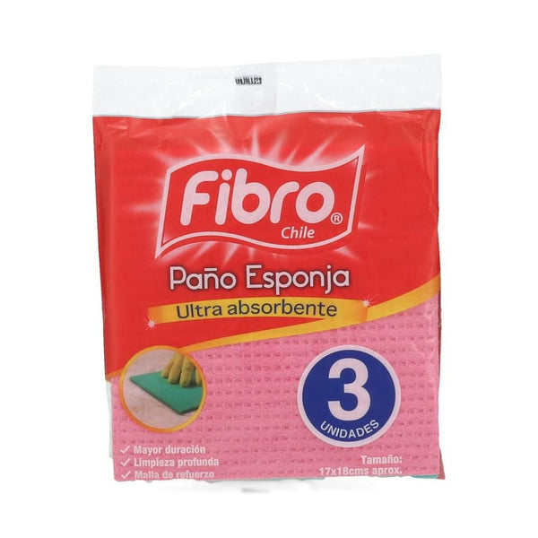 Paño Esponja 3 Un FIBRO CHILE 