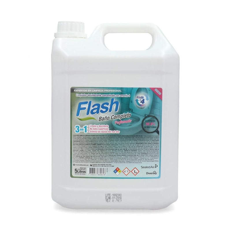 Limpiador Baño 5 Lt Desinfectante Amonio 4 Flash FLASH 