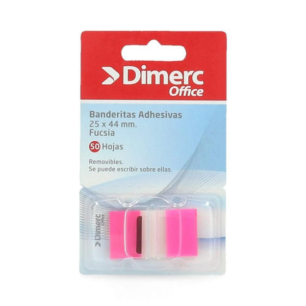 Banderitas Adhesivas Tape Flags Rosado 50 Un DIMERC Fucsia 