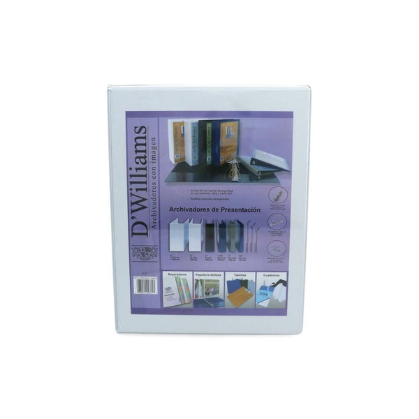 Archivador Catalogo Carta 3 Aros 1.5'' Blanco 370 Hojas D WILLIAMS Blanco 