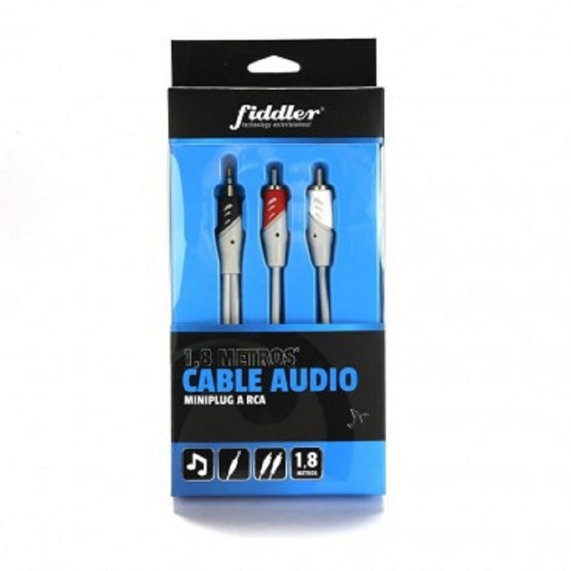 Cable De Audio Minilla A RCA 1.8 mi FIDDLER Negro 