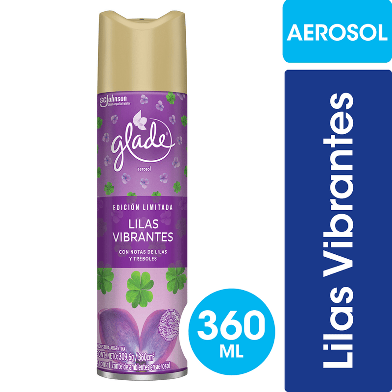 Desodorante Ambiental Lilas Vibrantes 360 cc GLADE 