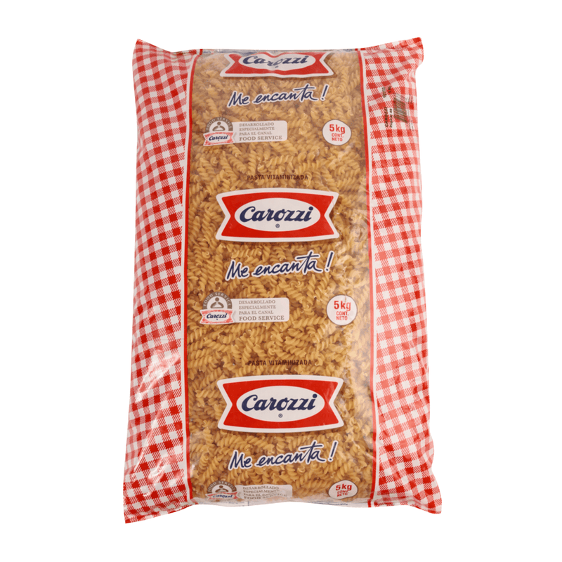 Fideo Espirales Bolsa 5 Kg CAROZZI 