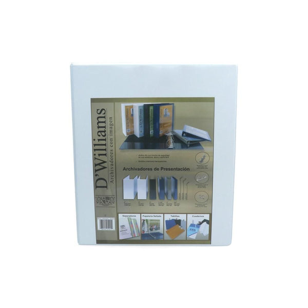 Archivador Catalogo Oficio 2 Aros 2.0'' Blanco 250 Hojas D WILLIAMS Blanco 