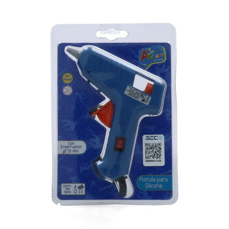 Pistola Silicona Azul 10W Con Interruptor ART & CRAFT Azul 