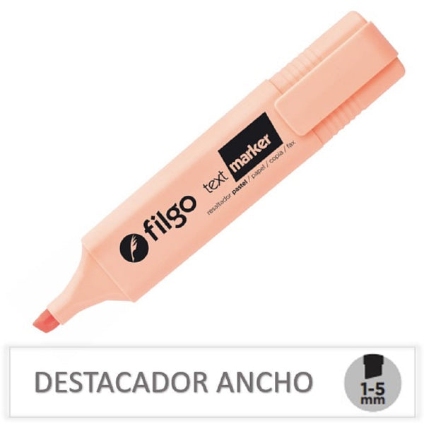 Destacador Escritorio Naranjo Pastel FILGO Naranja Pastel 