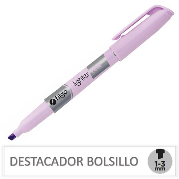 Destacador Bolsillo Violeta Pastel FILGO Morado Pastel 