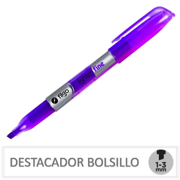 Destacador Bolsillo Violeta Flúor FILGO 