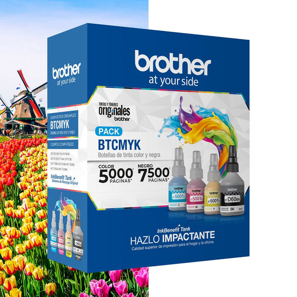 Pack 4 Colores Bt5001 Cmy + Btd60 BROTHER 