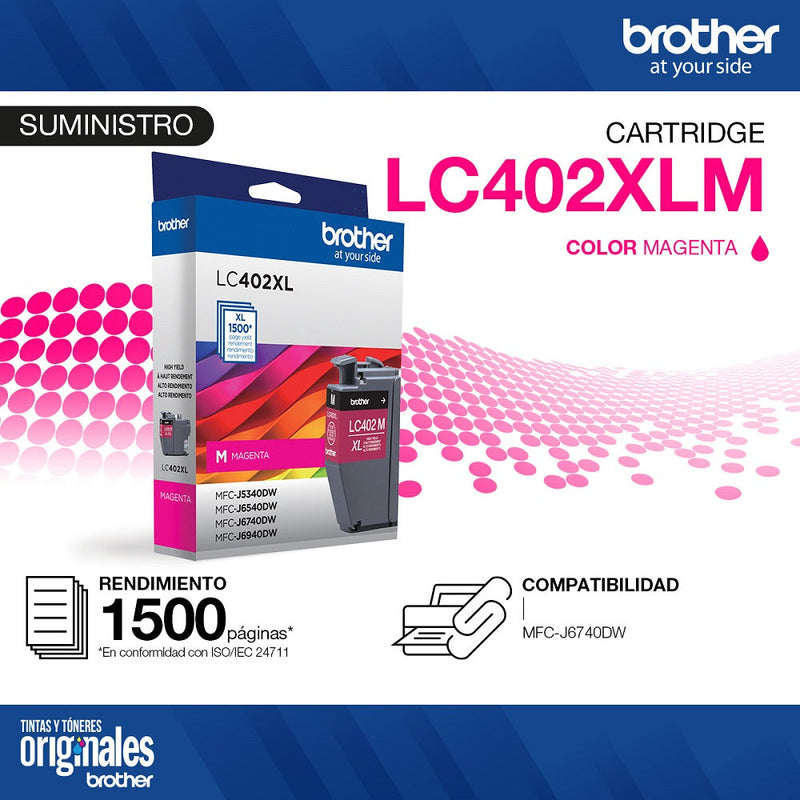 Cartucho Tinta Lc402Xms Magenta 1500 Paginas BROTHER 