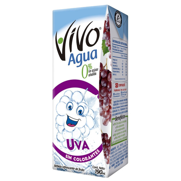 Agua Con Jugo Uva 190 Ml VIVO 