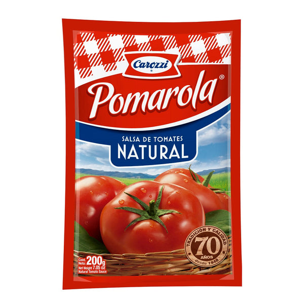 Salsa De Tomate Natural 200 Gr POMAROLA 