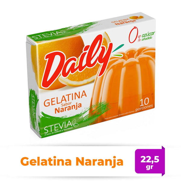 Gelatina Naranja Con Stevia 22.5 Gr DAILY 