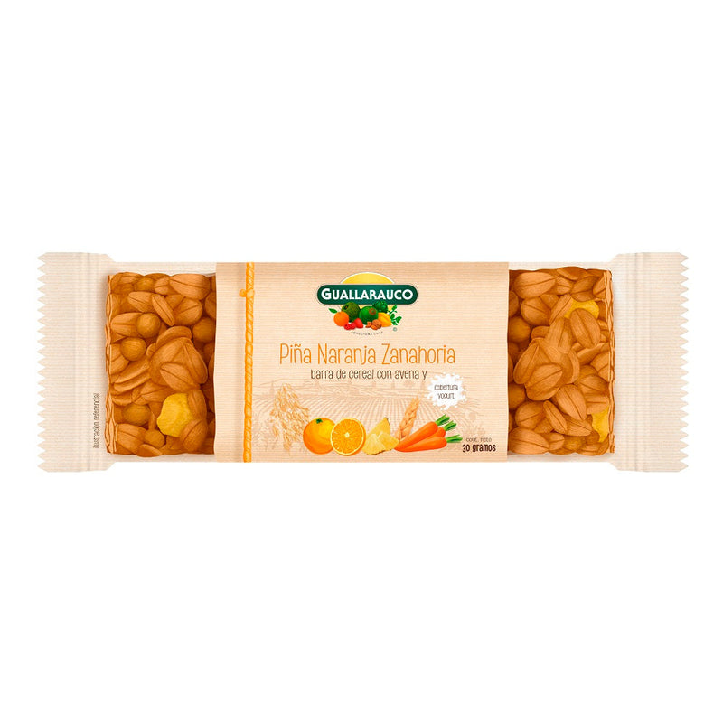 Barra Cereal Naranja / Zanahoria / Piña 15 X 30 Gr GUALLARAUCO 