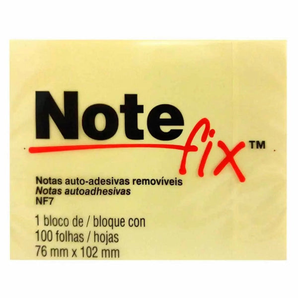 Nota Adhesiva 655 100 Hojas 76 X 102 Mm Amarillo NOTE FIX 