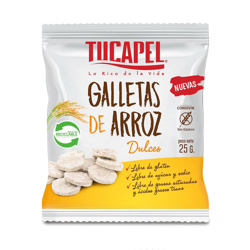 Galletas De Arroz Dulces 25 Gr TUCAPEL 