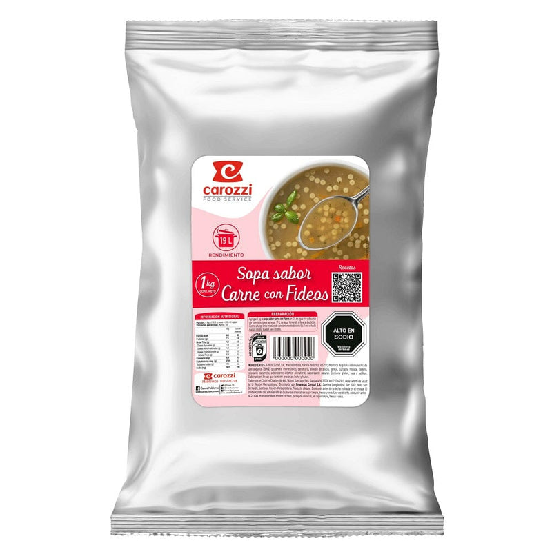 Sopa Carne Fideo 1 Kg CAROZZI 