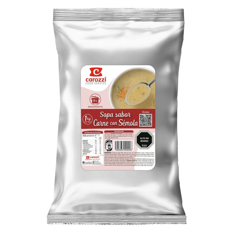 Sopa Carne Semola 1 Kg CAROZZI 