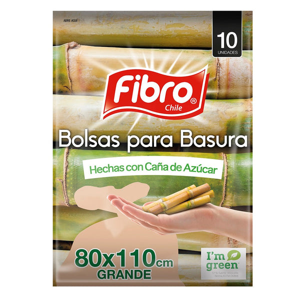 Bolsa Basura Plana Ecologica 80X110 10 Un FIBRO CHILE 