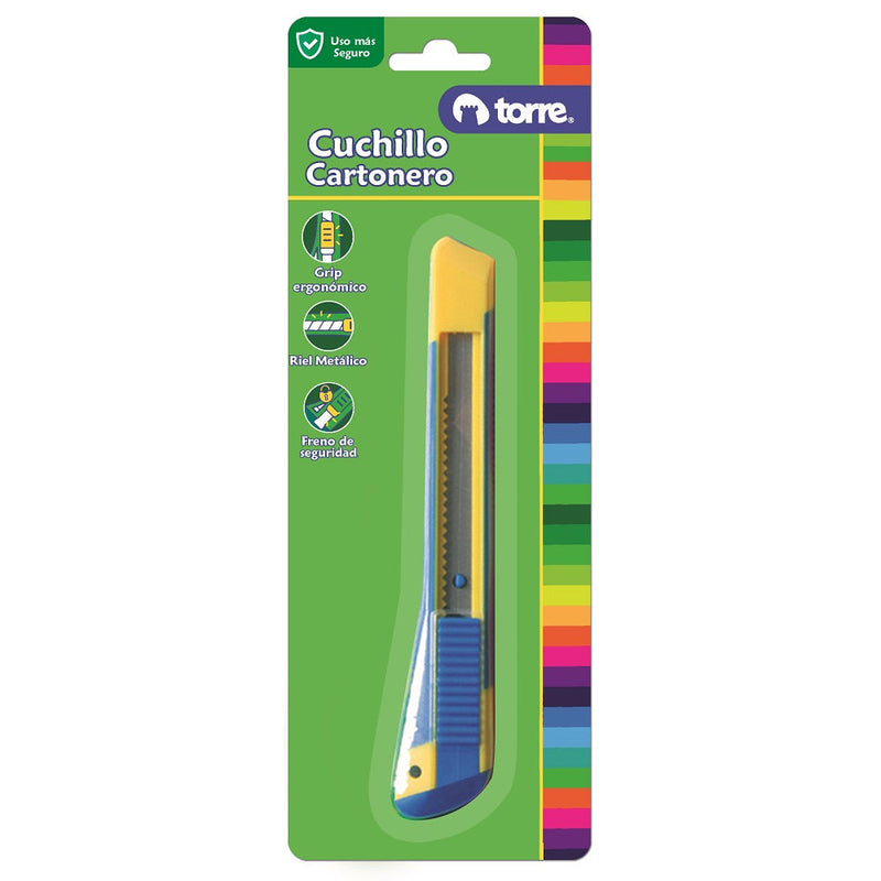 Cuchillo Cartonero Grande Con Riel TORRE 