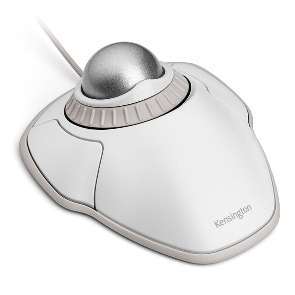 Mouse Trackball Orbit Blanco Con Cable Bola Plateada KENSINGTON Blanco 