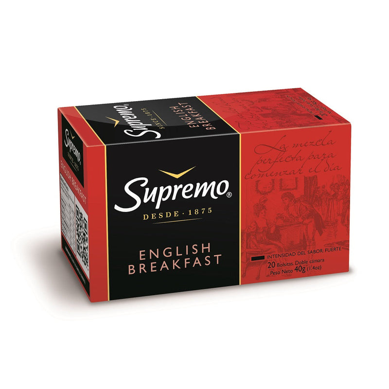 Té Premium English Breakfast 20 Bolsas SUPREMO 