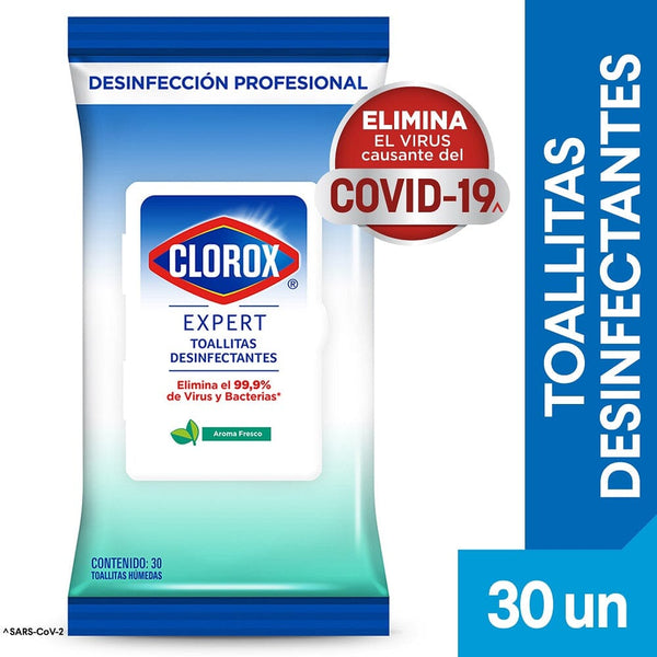 Toallitas Desinfectantes Pouch 30 Hojas CLOROX 