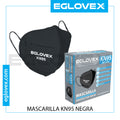 Mascarilla Negra Kn95 10 un EGLOVEX Negro 