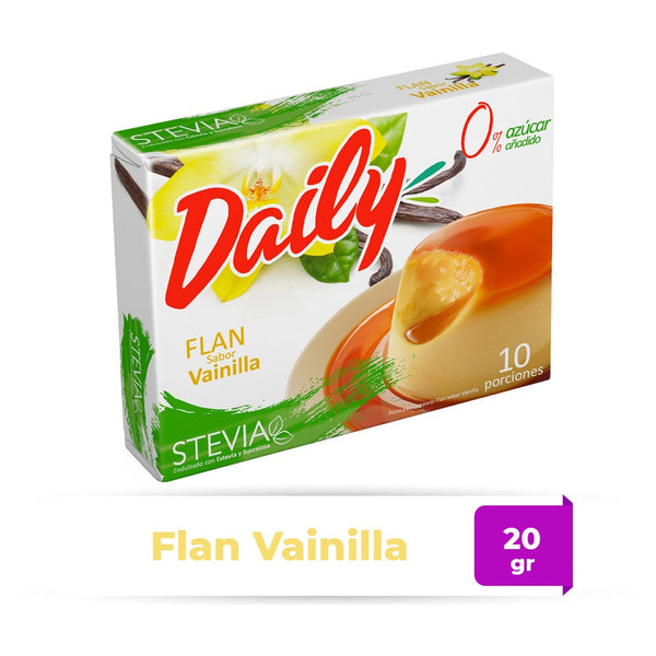 Flan Vainilla Con Stevia 20 Gr DAILY 